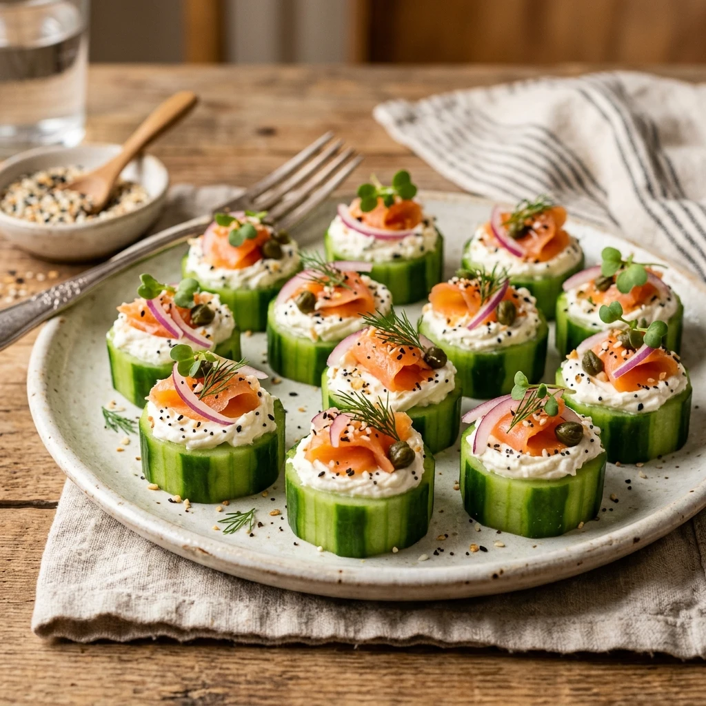 Everything Bagel Cucumber Bites