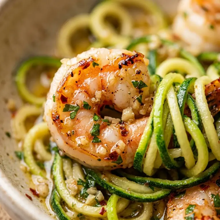 Garlic Butter Shrimp Zucchini Noodles