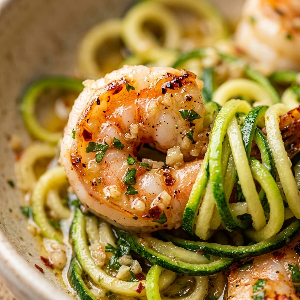 Garlic Butter Shrimp Zucchini Noodles