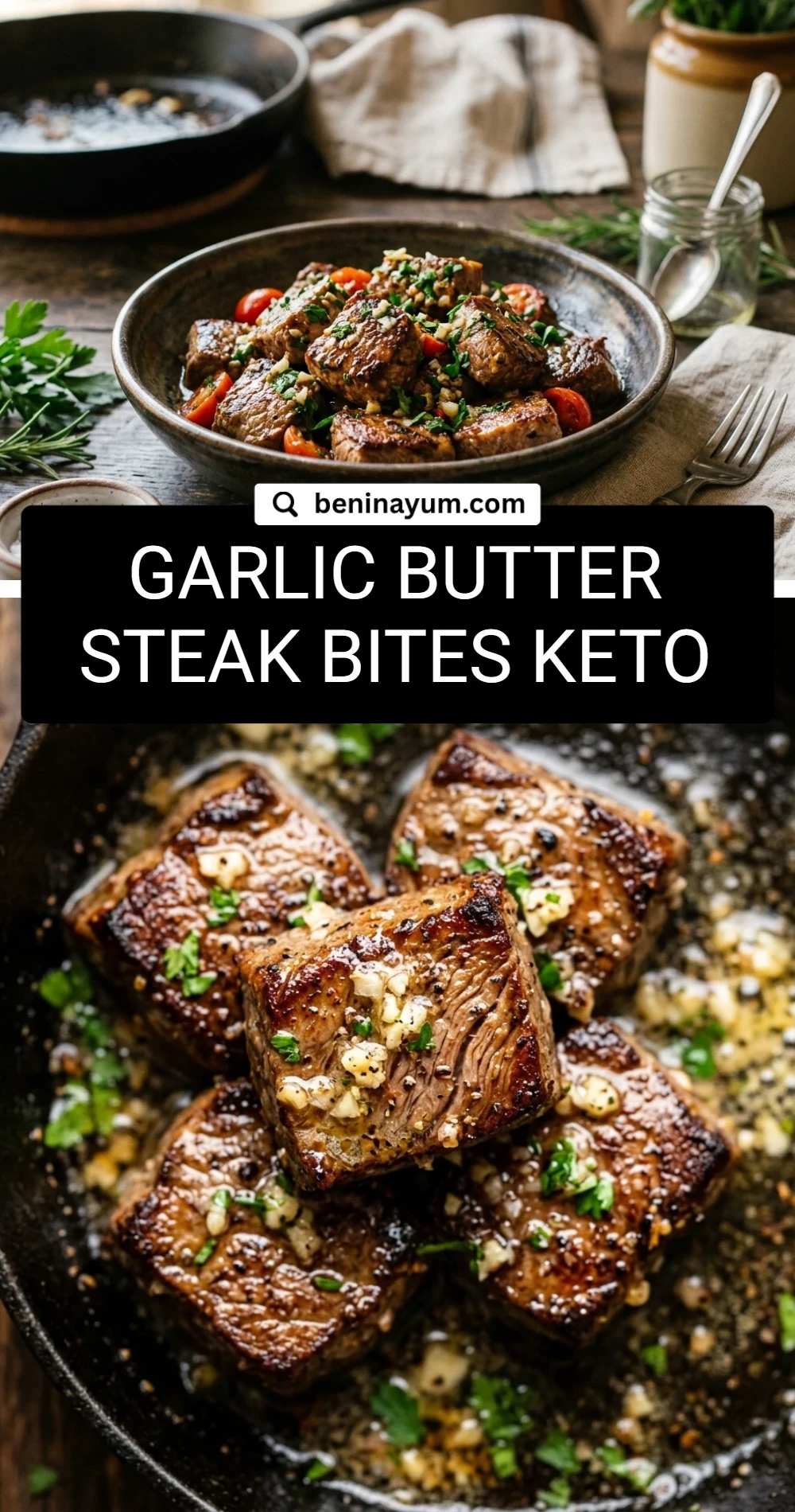 Garlic Butter Steak Bites Keto