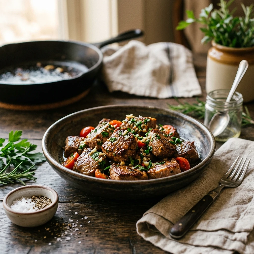 Garlic Butter Steak Bites Keto