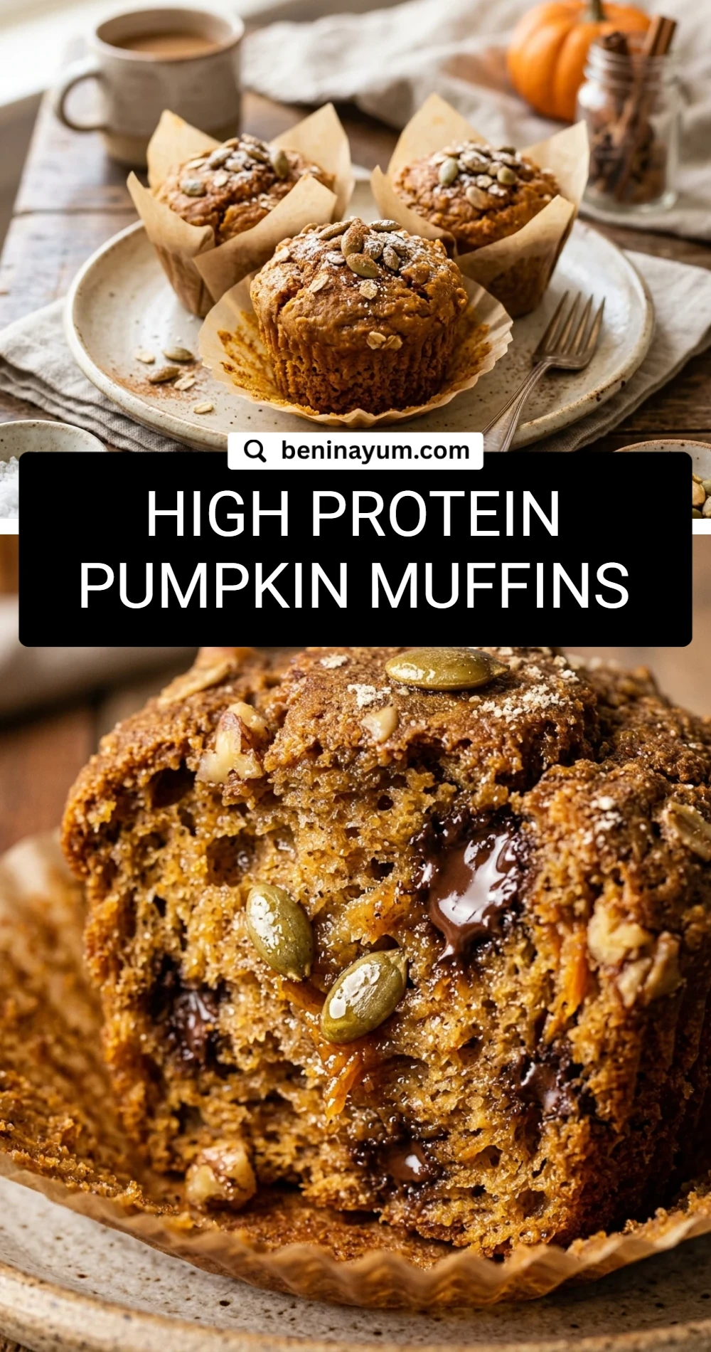 High Protein Pumpkin Muffins