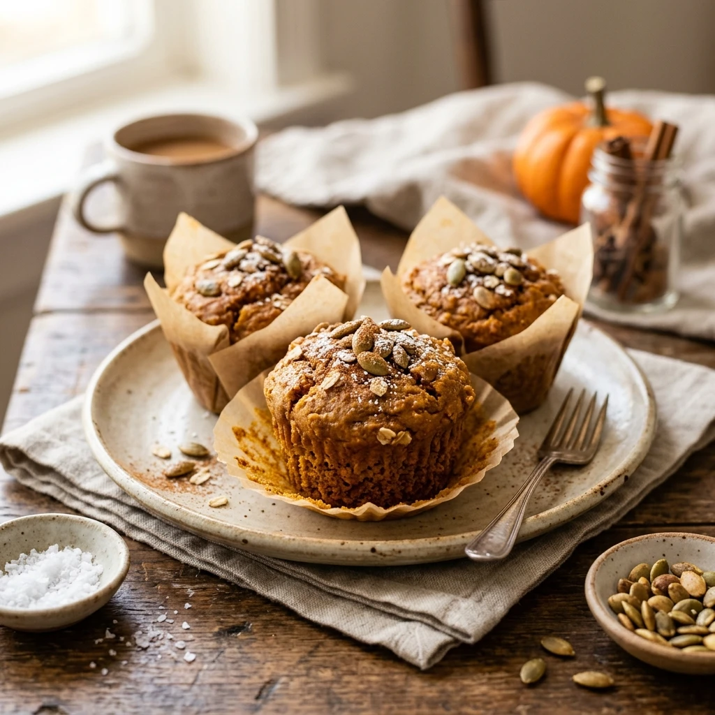 High Protein Pumpkin Muffins