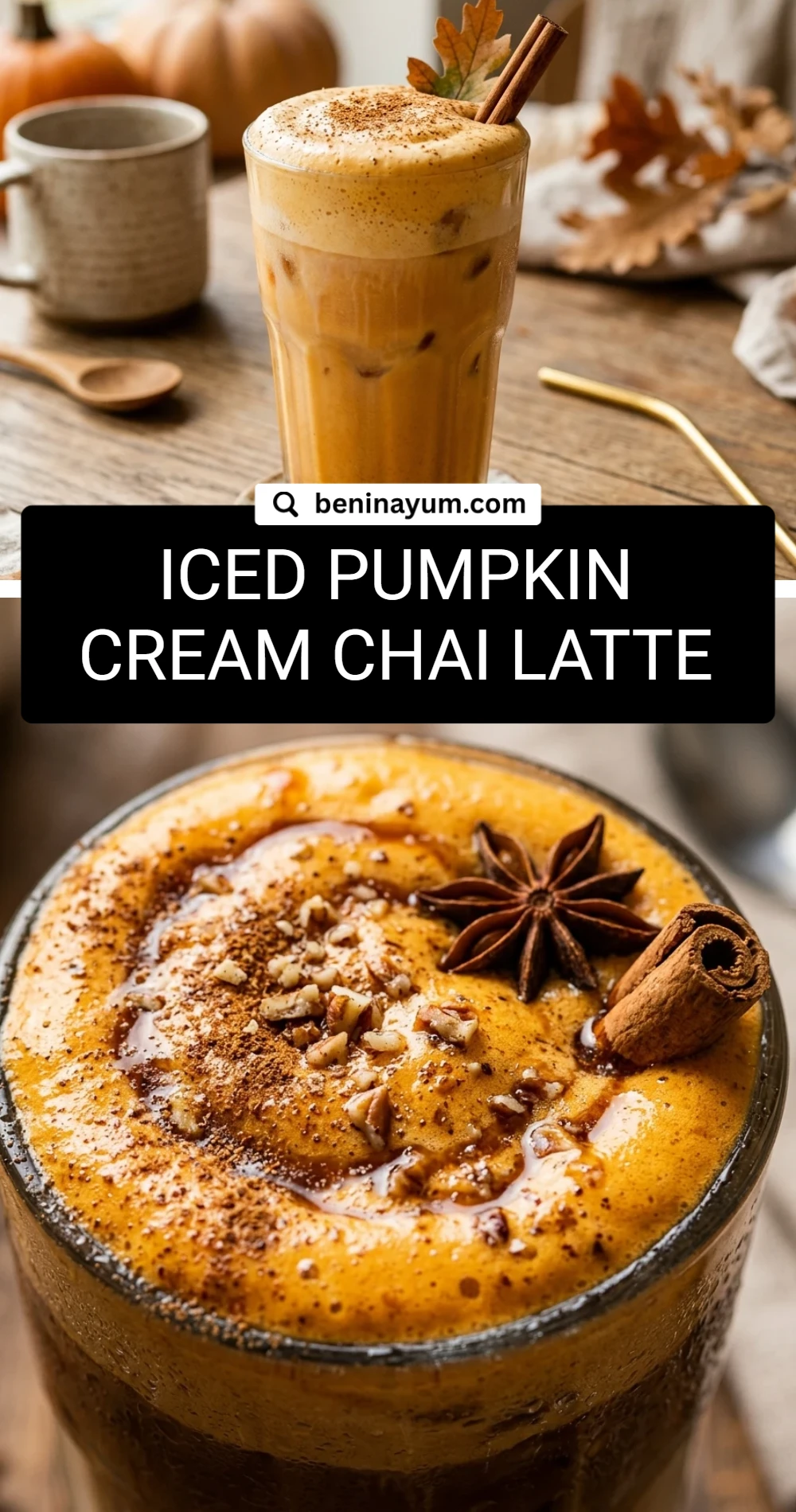 Iced Pumpkin Cream Chai Latte