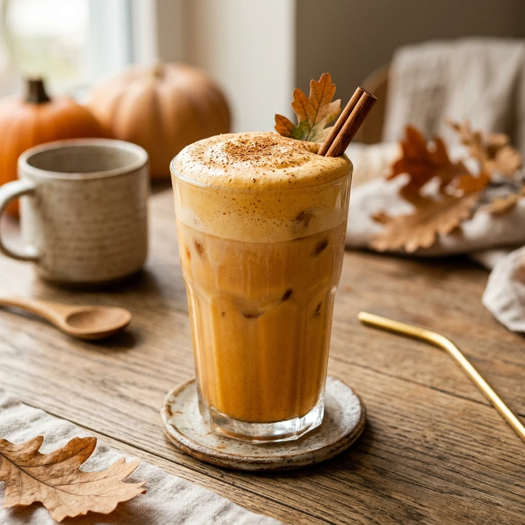 Iced Pumpkin Cream Chai Latte