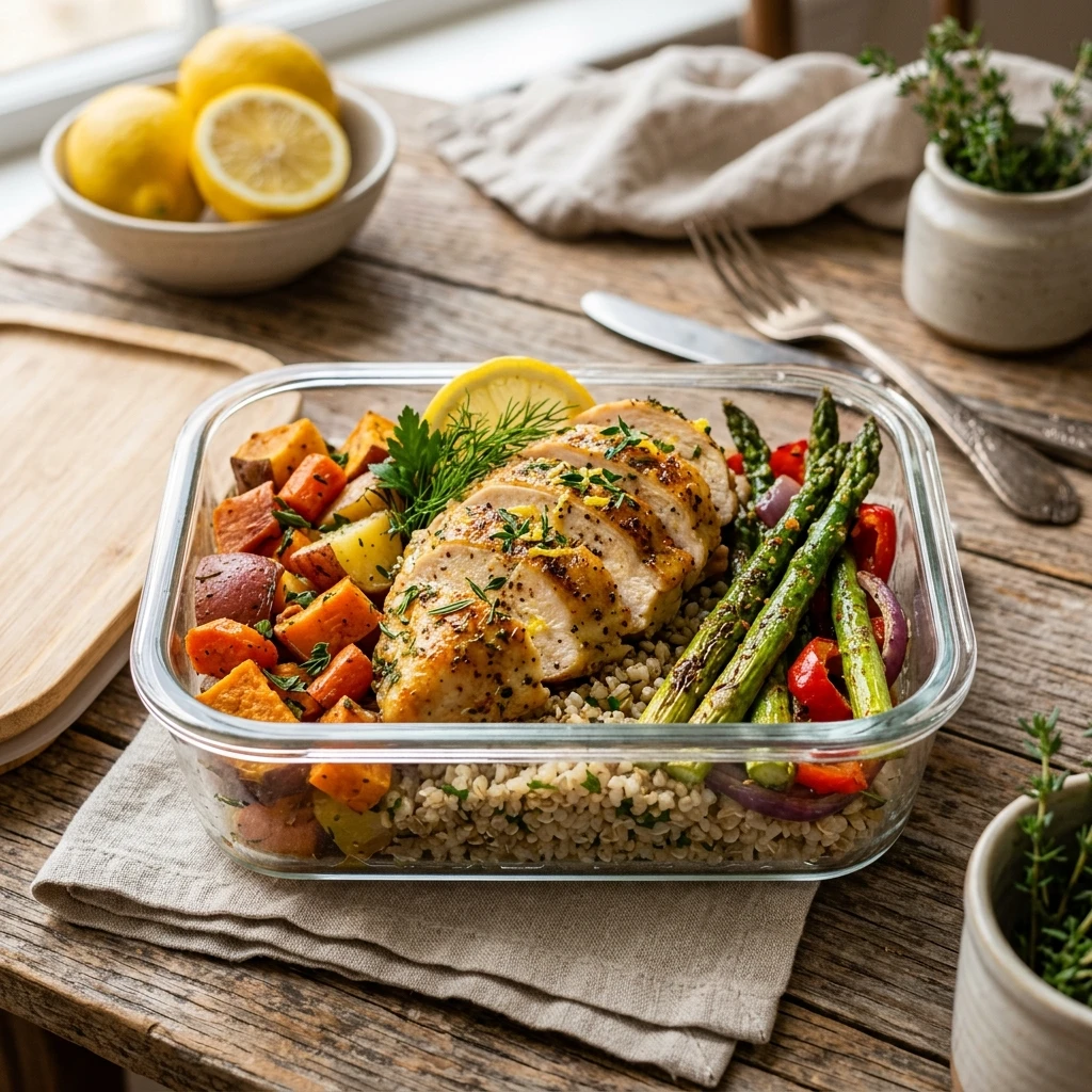 Lemon Herb Chicken Meal Prep