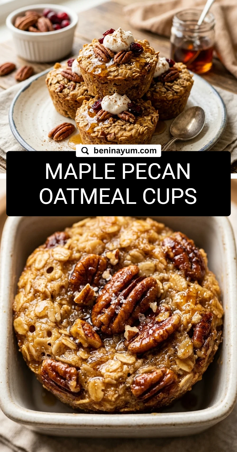Maple Pecan Oatmeal Cups