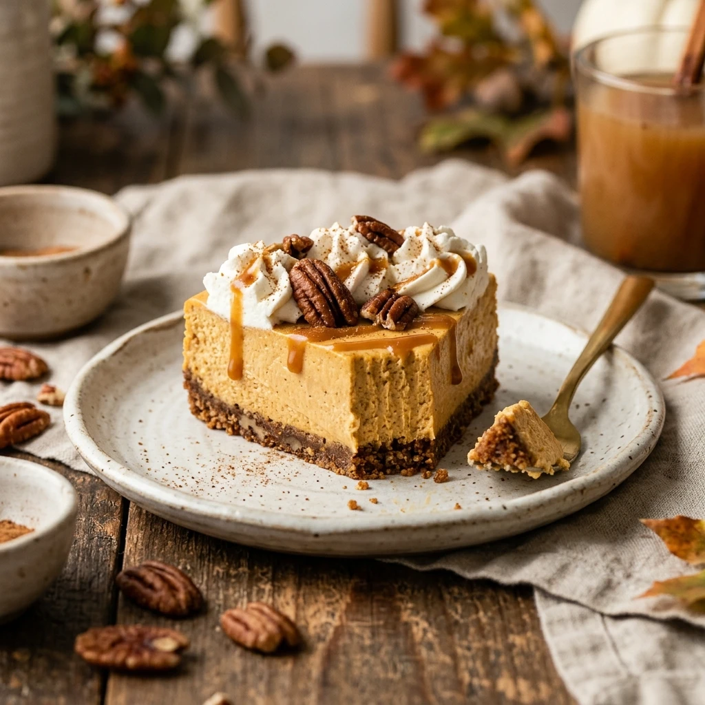 No-Bake Pumpkin Cheesecake Bars