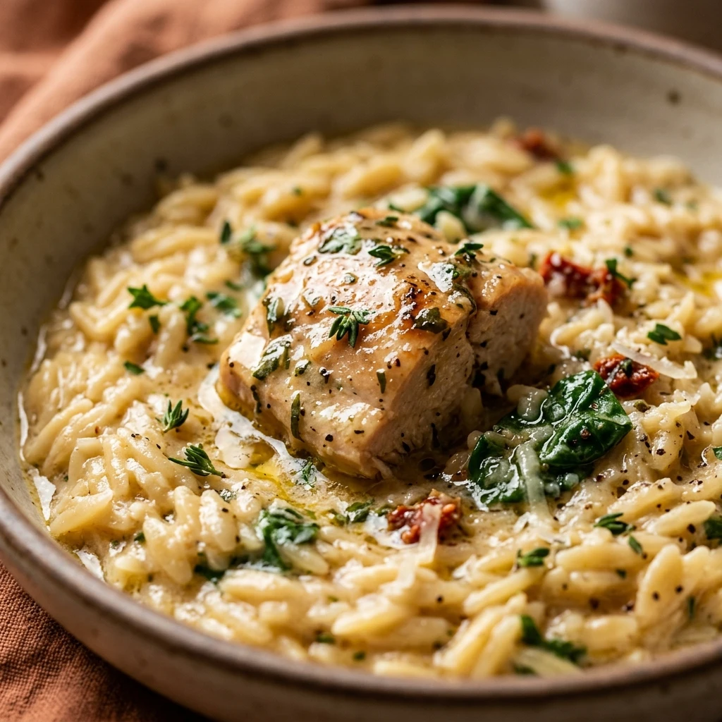 One Pot Creamy Chicken And Orzo