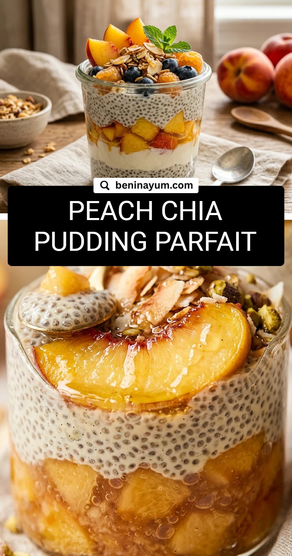 Peach Chia Pudding Parfait