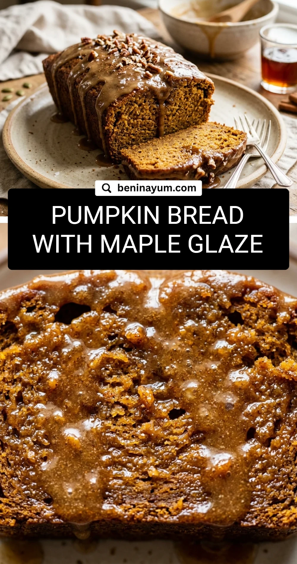 Pumpkin Bread With Maple Glaze