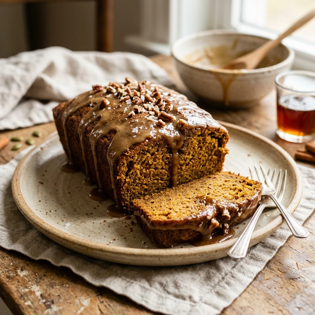 Pumpkin Bread With Maple Glaze