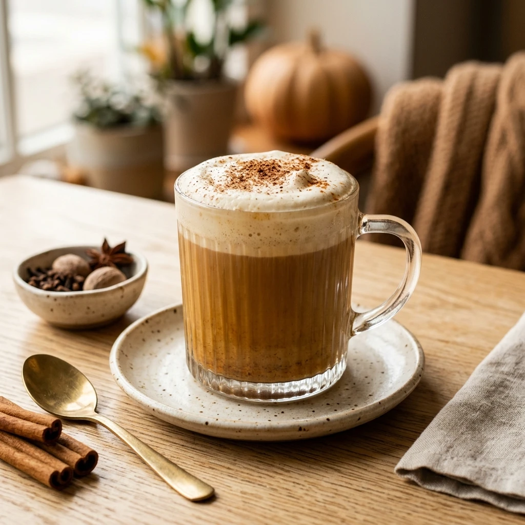 Pumpkin Chai Latte With Cold Foam