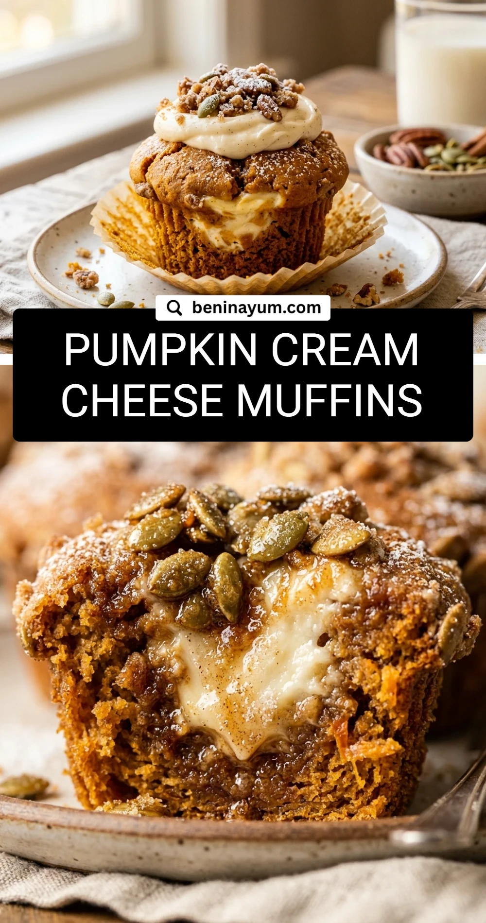 Pumpkin Cream Cheese Muffins