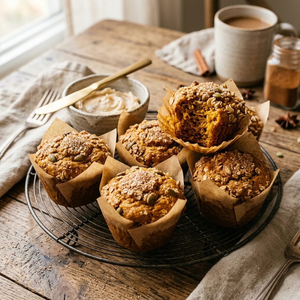 Pumpkin Muffins Bakery Style