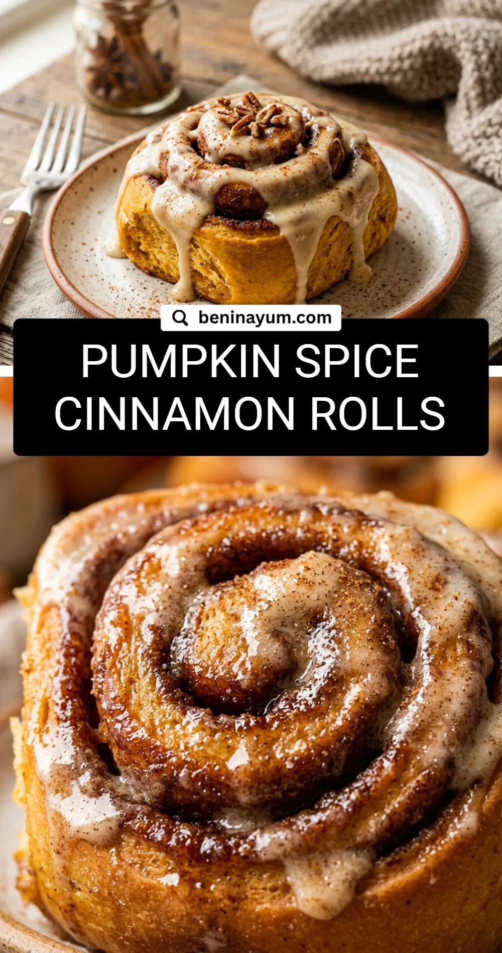 Pumpkin Spice Cinnamon Rolls