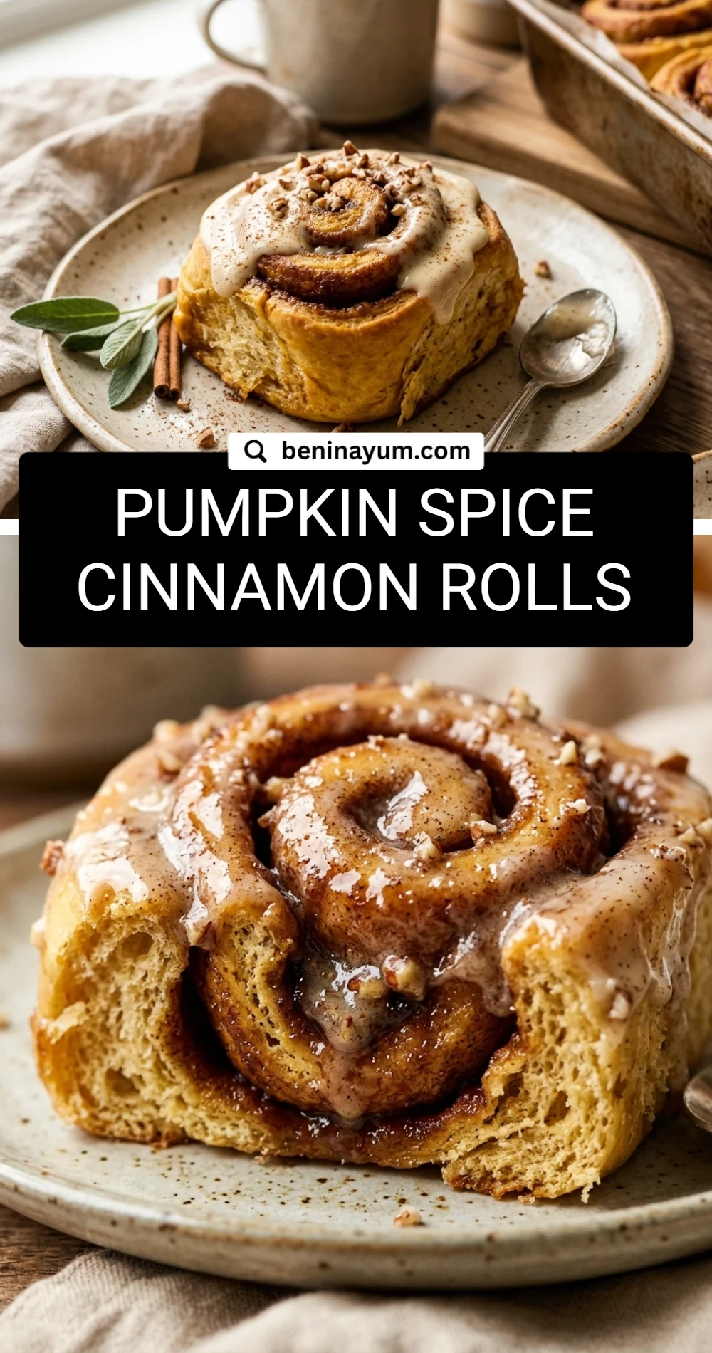 Pumpkin Spice Cinnamon Rolls