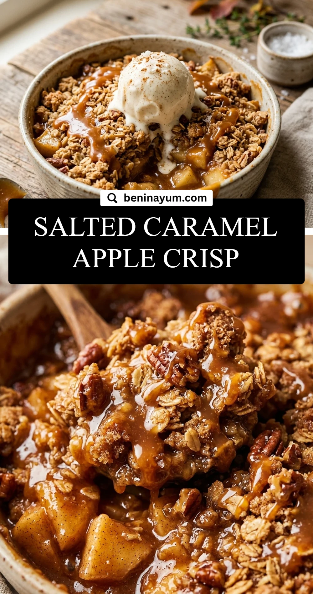 Salted Caramel Apple Crisp
