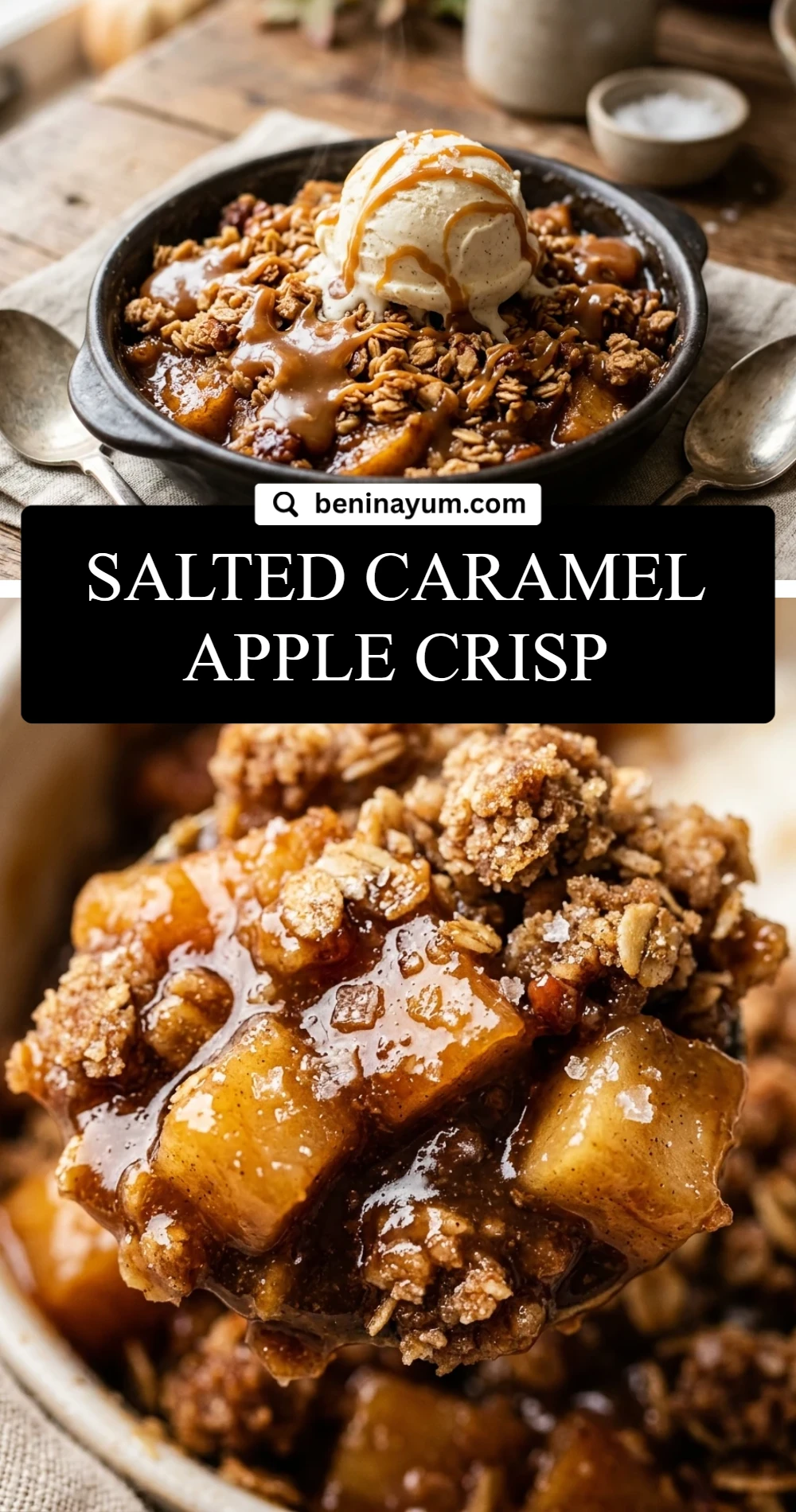 Salted Caramel Apple Crisp