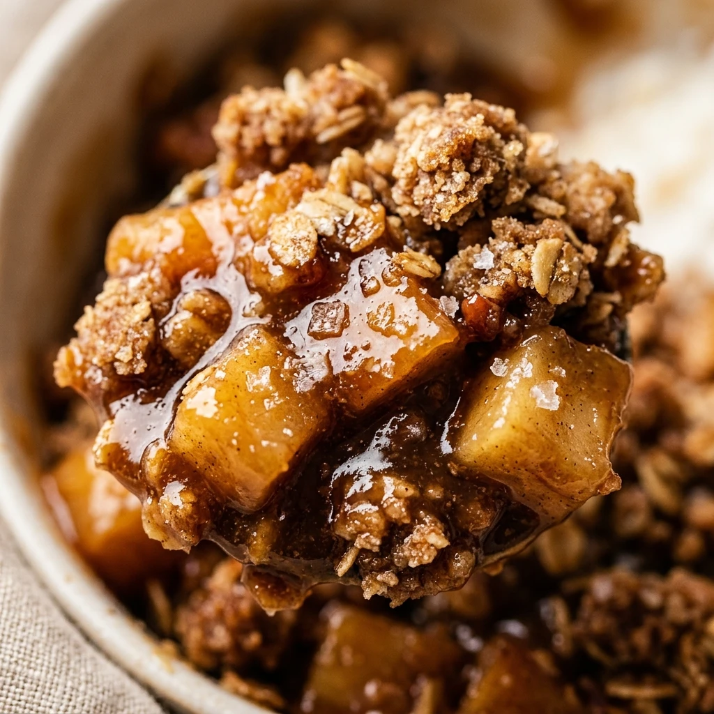 Salted Caramel Apple Crisp