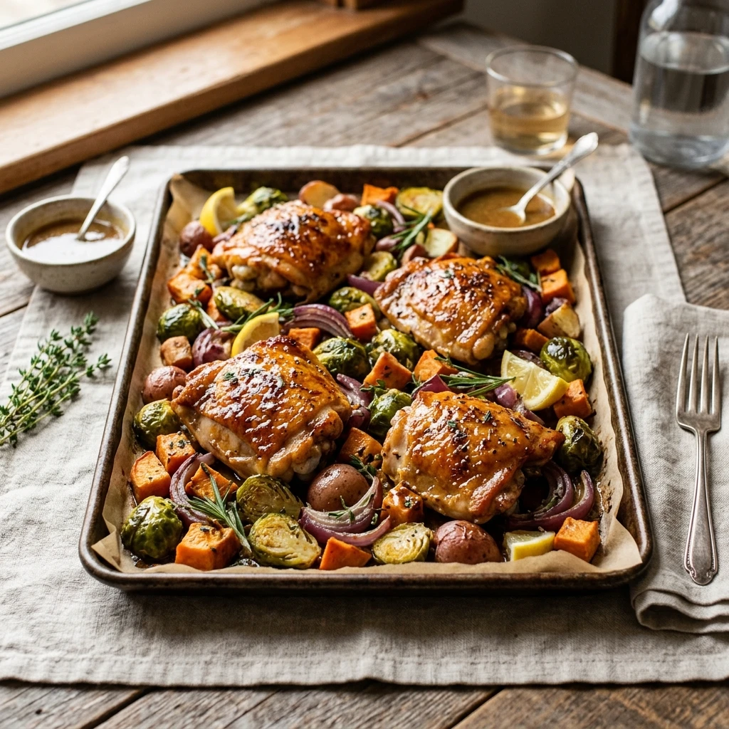 Sheet Pan Maple Dijon Chicken