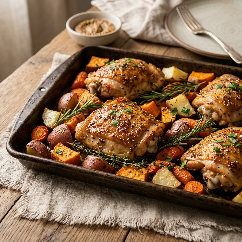 Sheet Pan Maple Dijon Chicken
