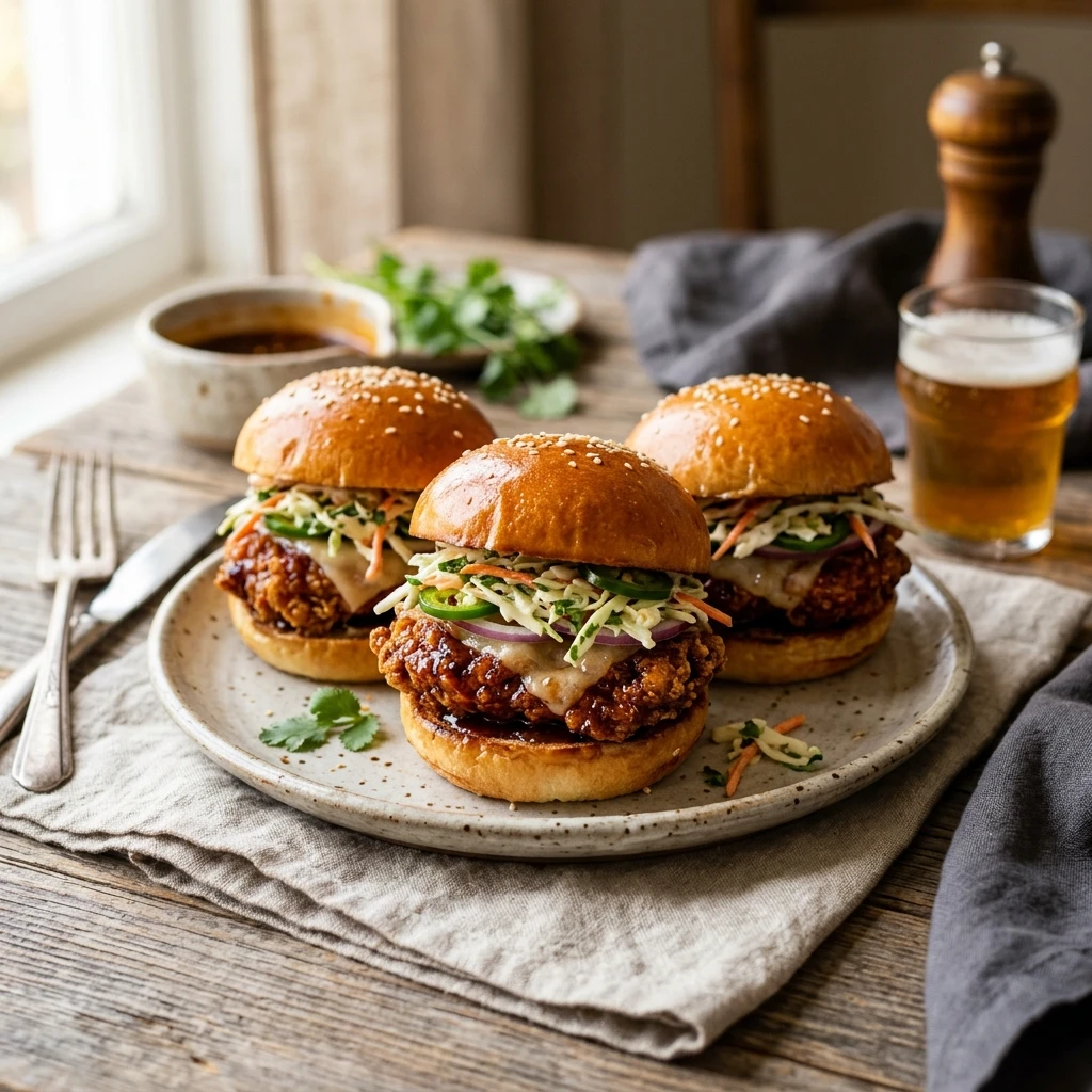 Spicy Honey Chicken Sliders