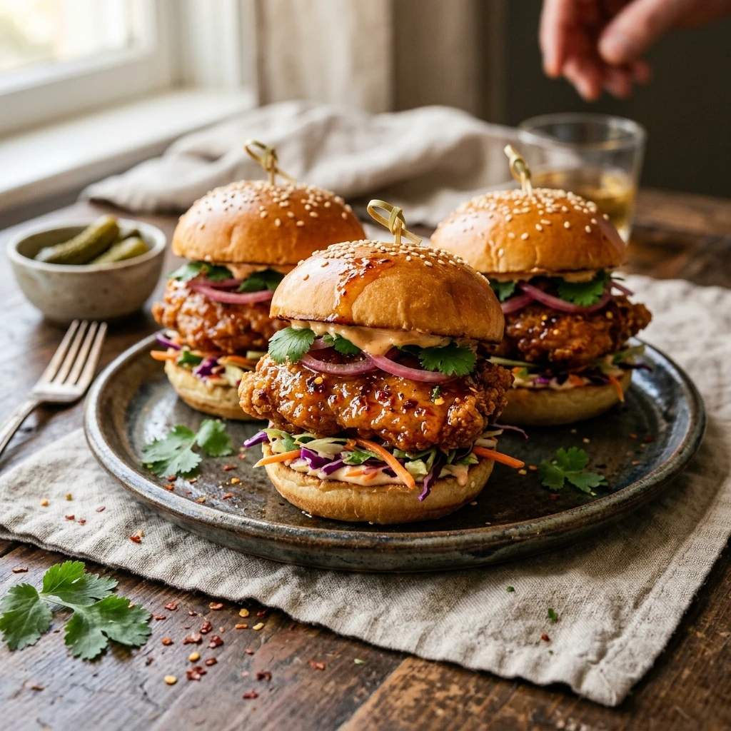 Spicy Honey Chicken Sliders