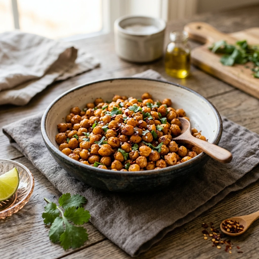 Spicy Roasted Chickpeas Keto